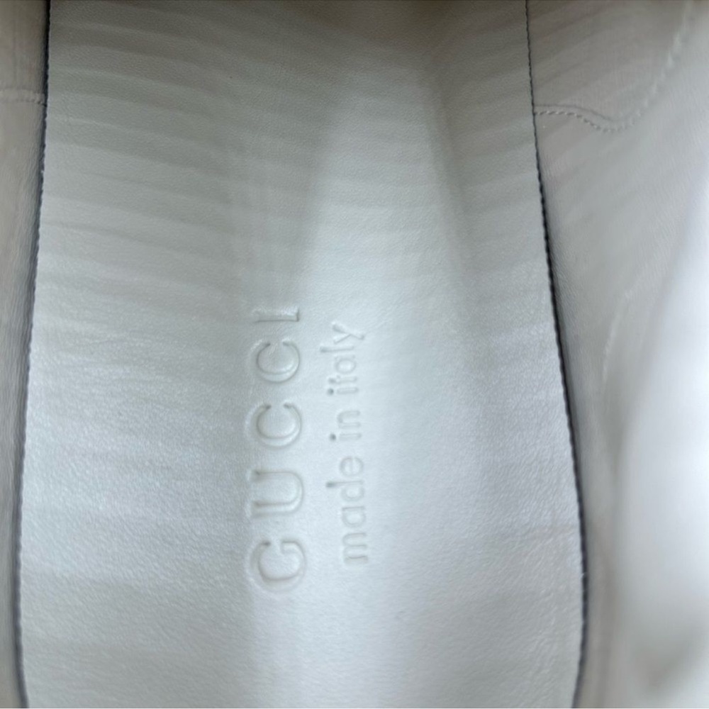 Men’s Gucci rython logo leather sneakers size 9 made in Italy - Picture 11 of 11